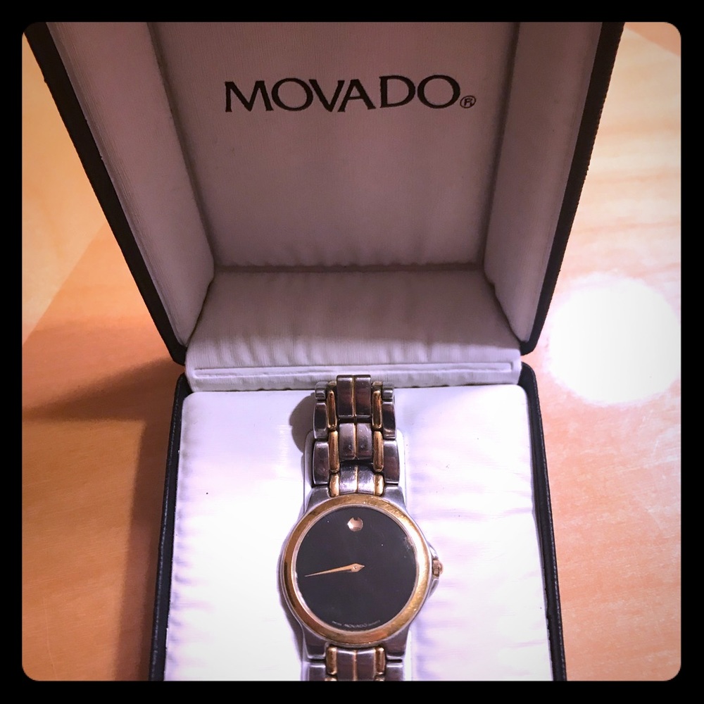 Men’s Movado watch goal and silver great present
